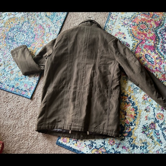 XL Walnut colored Johnston & Murphy Autumn/Winter Jacket w/removable collar. - Picture 15 of 15